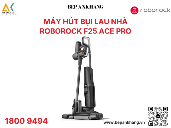 Máy hút bụi lau nhà cầm tay Roborock F25 ACE Pro - Kết nối App - Động cơ Foam Spray